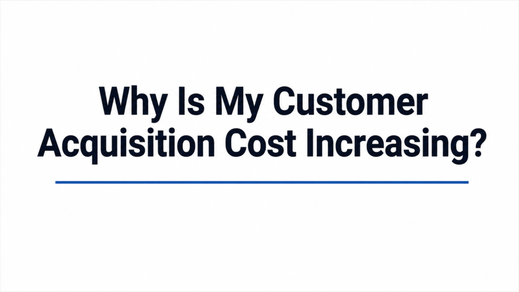 Why Is My Customer Acquisition Cost Increasing?