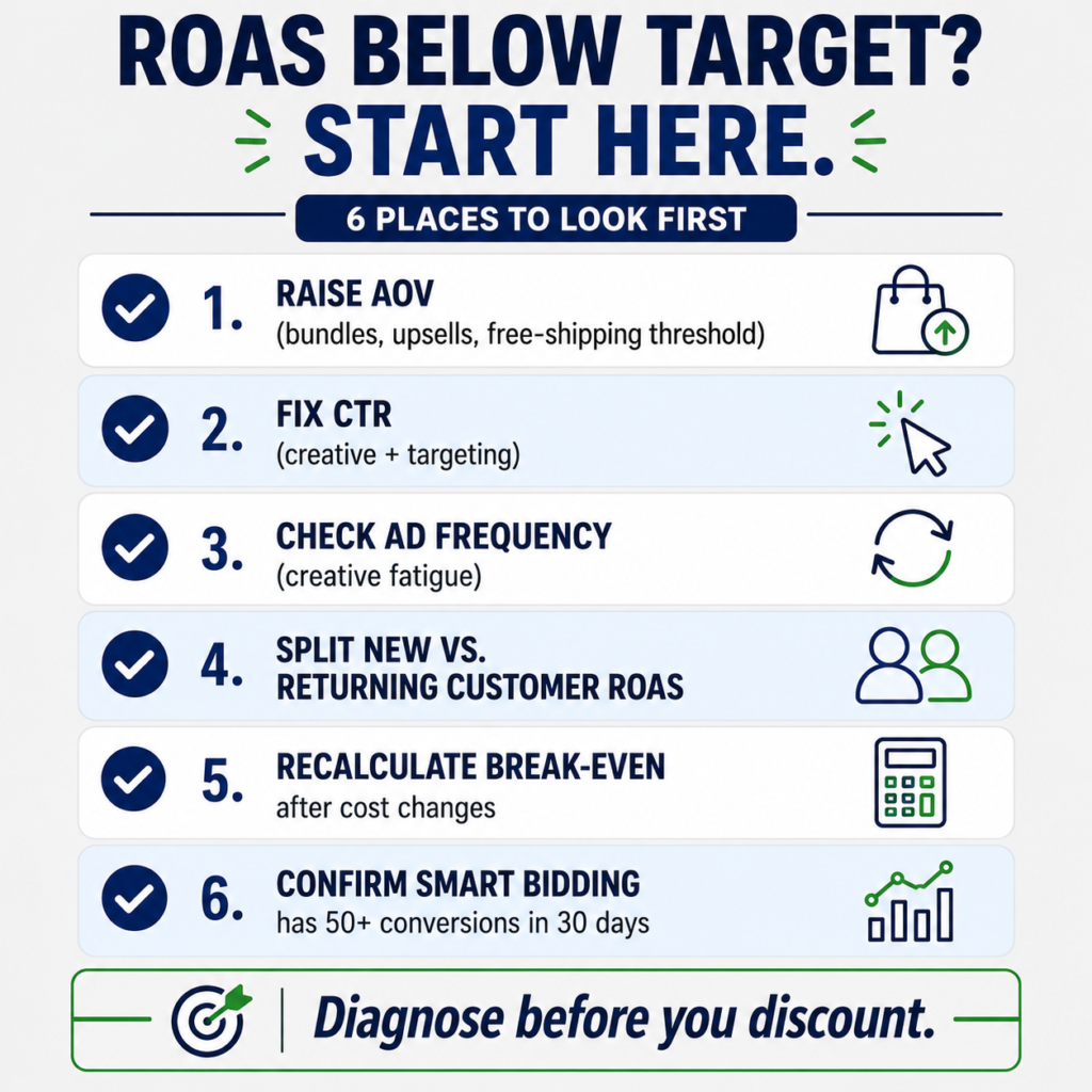 If your ROAS is below target, start here