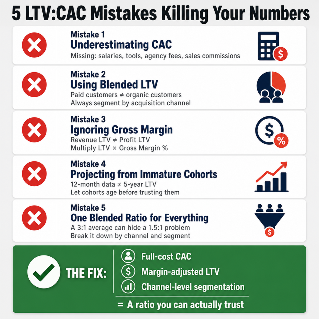 Common Mistakes in LTV:CAC Calculations