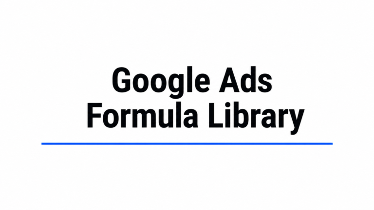 Complete Google Ads Formula Library