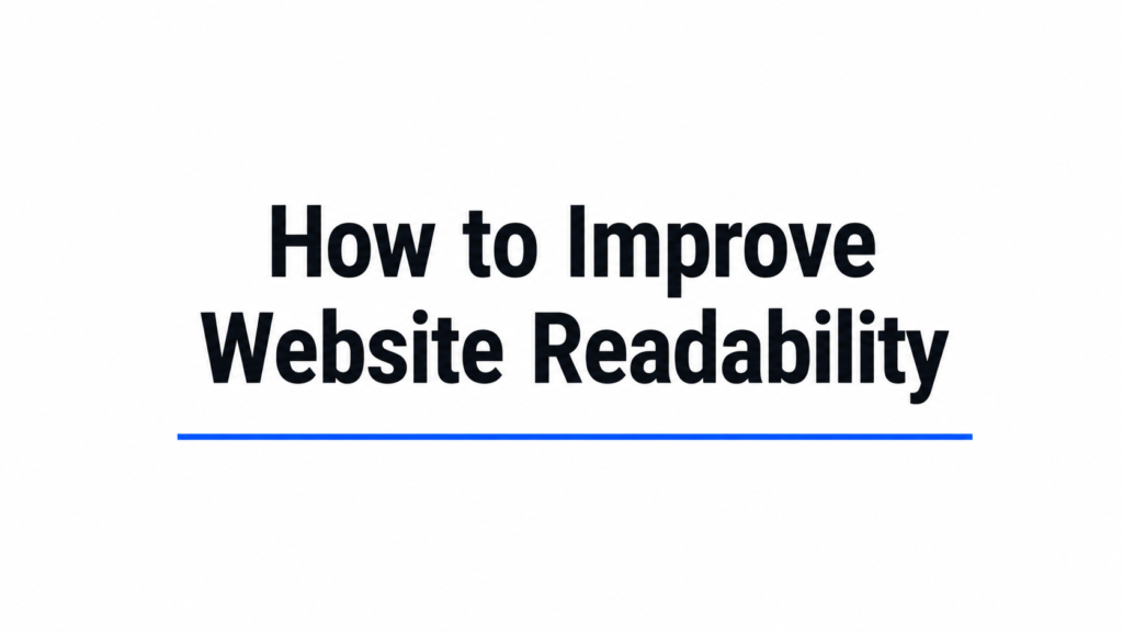 How to Improve Website Readability