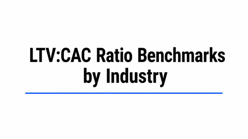 LTV:CAC Ratio Benchmarks by Industry