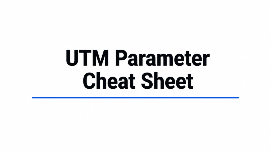 UTM Parameter Cheat Sheet (All UTM Values & Examples)