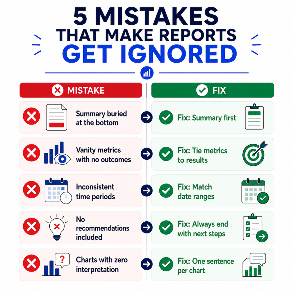 Common Mistakes That Weaken Marketing Reports