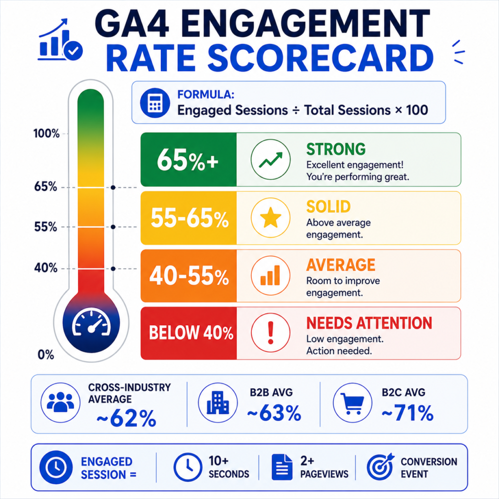 Good Website Engagement Rate (GA4) Benchmarks