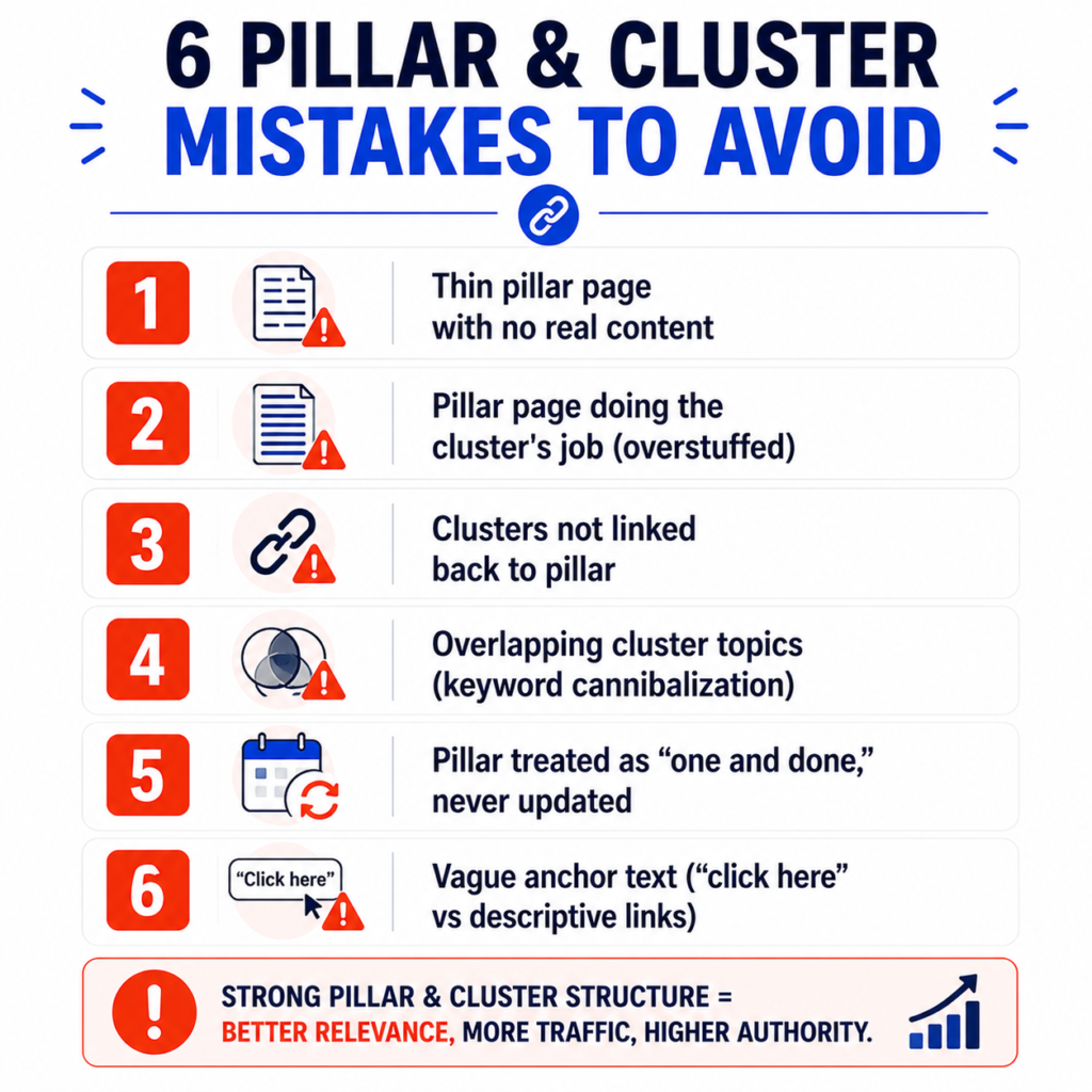 Common Mistakes With Pillar and Cluster Pages
